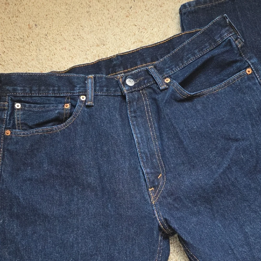 Levi's 505 Men's Straight Jeans in Dark Indigo 36×32